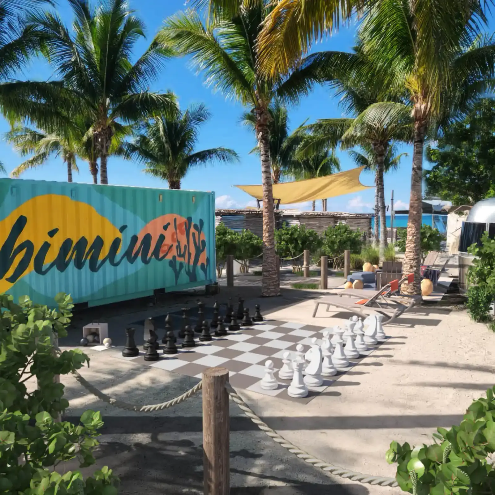 Pileta tipo laguna en The Beach Club at Bimini